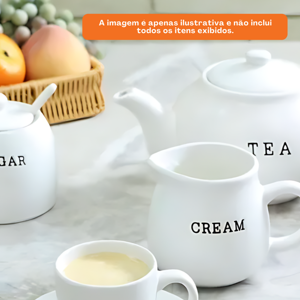 Leiteira de Cerâmica Etilux Cremon 350ml