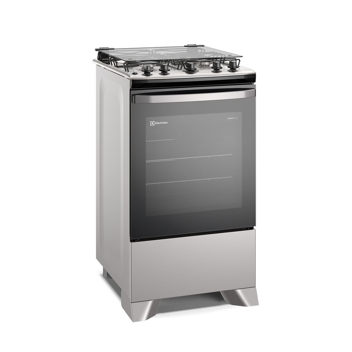 Fogão 4 Bocas Electrolux Efficient FE4IS com Mesa Inox, PerfectCook e VaporBake Prata Bivolt