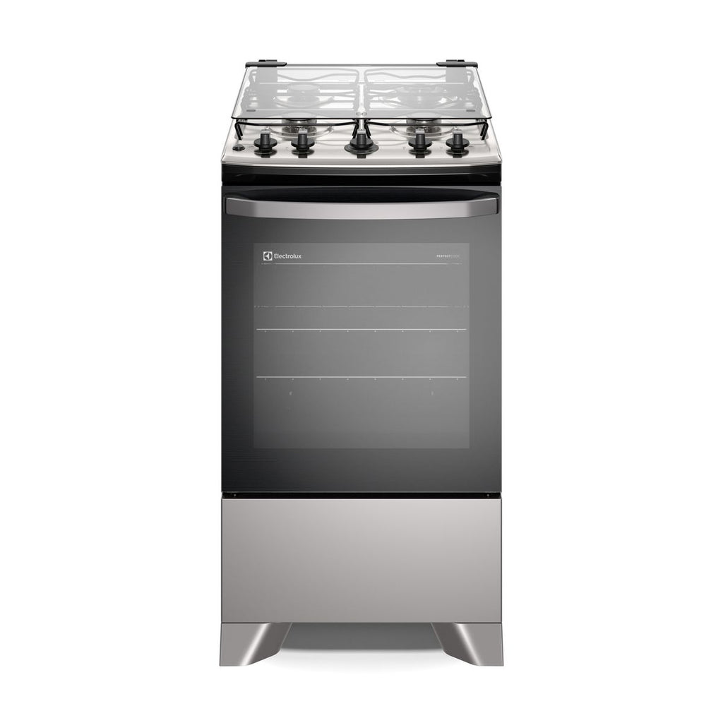 Fogão 4 Bocas Electrolux Efficient FE4IS com Mesa Inox, PerfectCook e VaporBake Prata Bivolt
