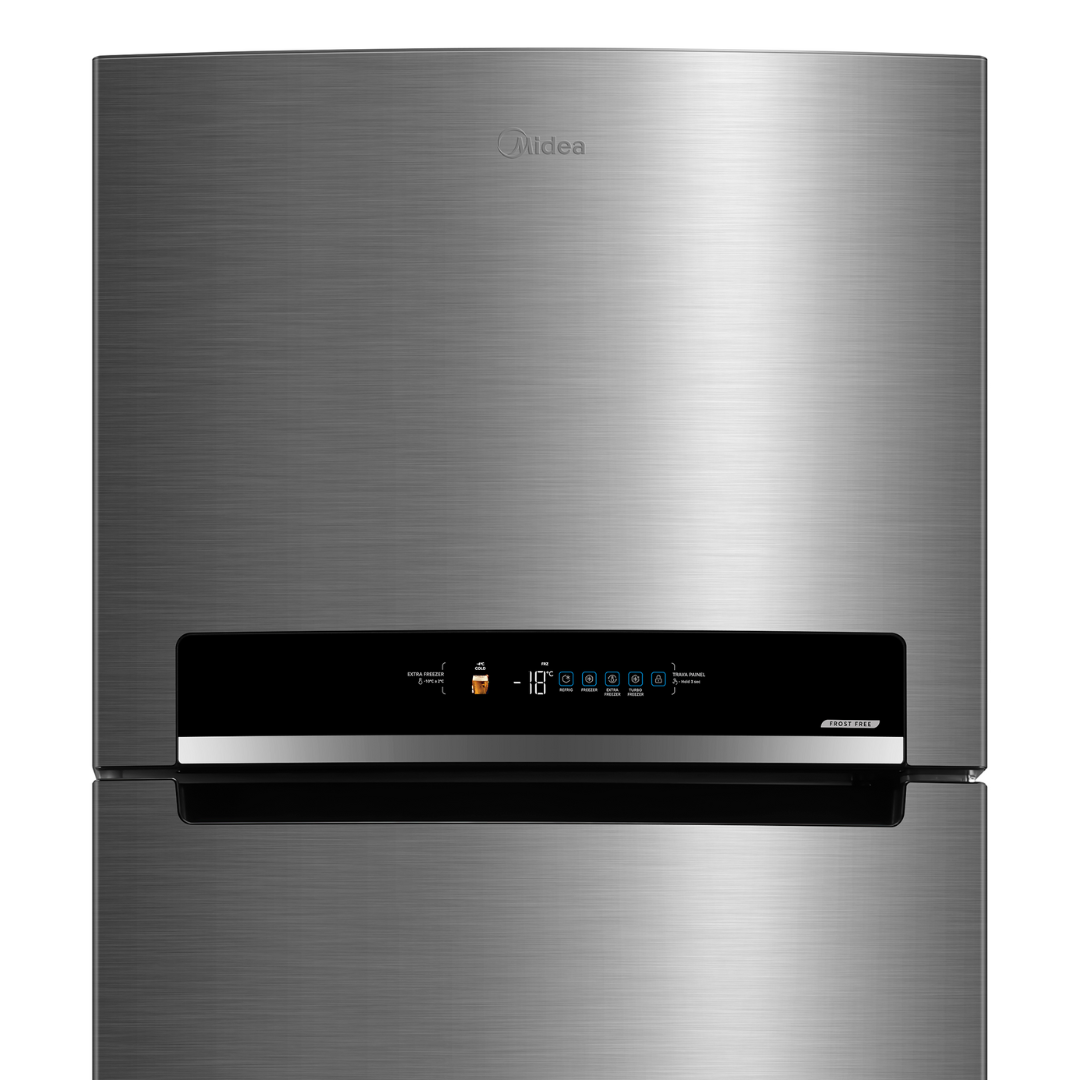 Refrigerador Midea 491L Duplex Inverter Inox Bivolt