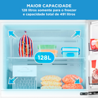 Refrigerador Midea 491L Duplex Inverter Inox Bivolt