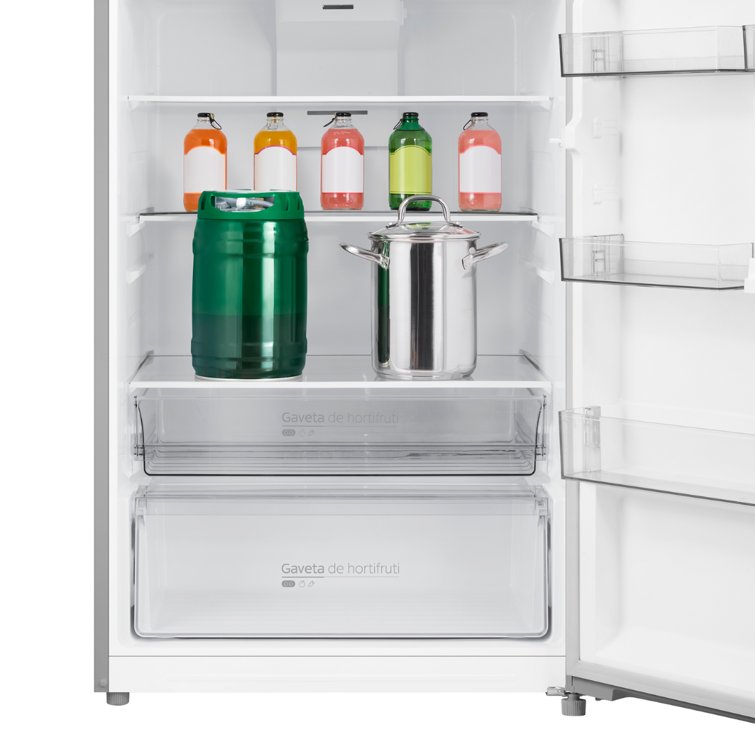 Refrigerador Midea 491L Duplex Inverter Inox Bivolt