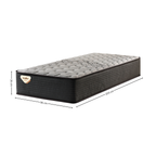 Colchão Relax Comfort Solteiro Queen Ecoflex 96x203x26 Molas Ensacadas Grafite