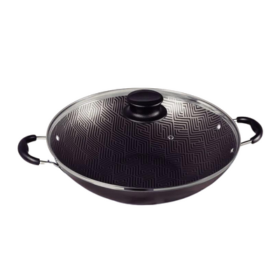 Panela Wok Paris Tramontina em Alumínio 4,4 L  Starflon Max Tampa de Vidro