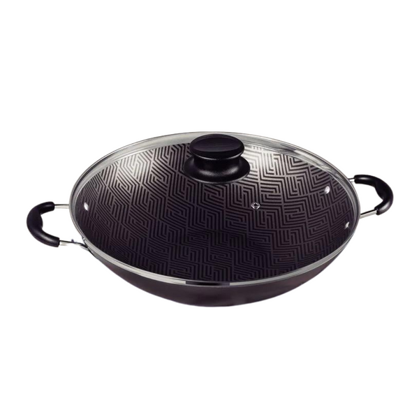 Panela Wok Paris Tramontina em Alumínio 4,4 L  Starflon Max Tampa de Vidro