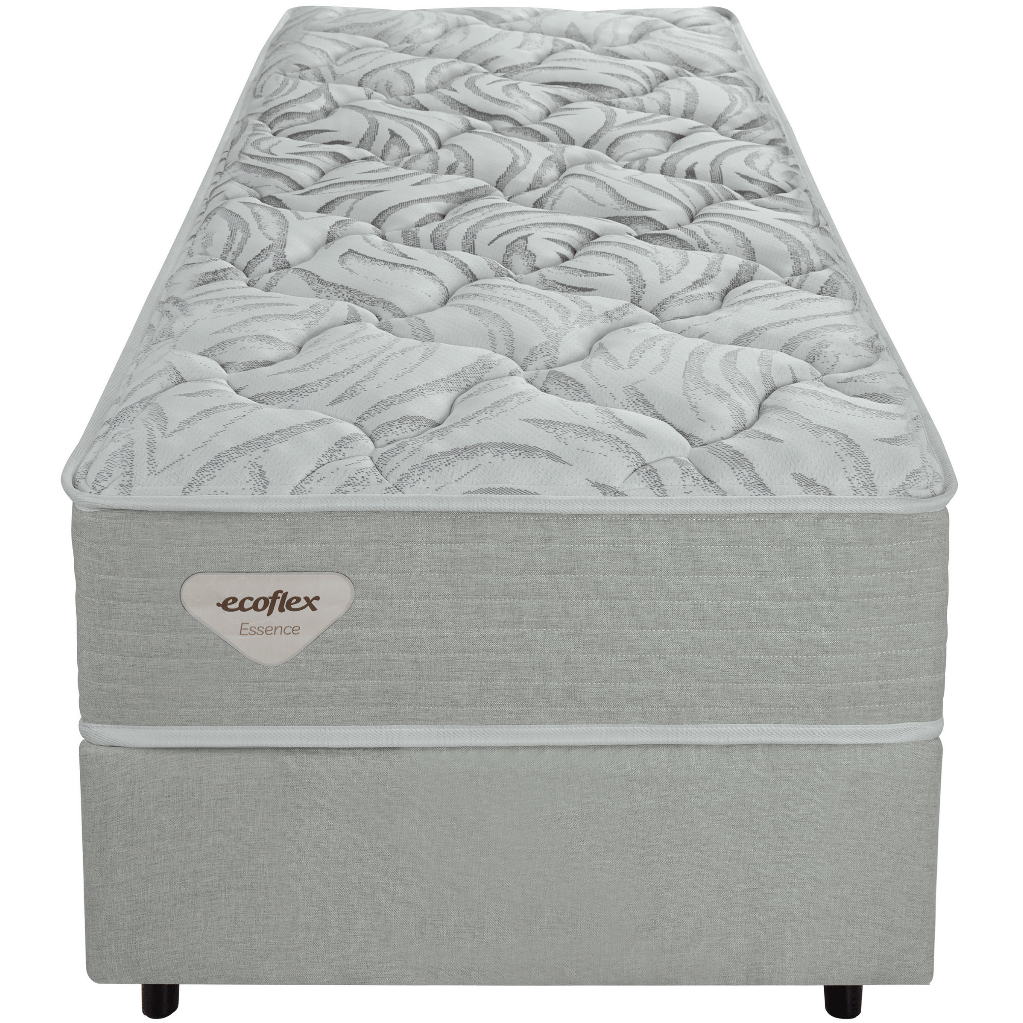 Conjunto Cama Box Solteiro Luno Ecoflex 88X188x61 Molas Ensacadas