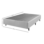 Base Para Colchão Blend Casal Ecoflex 128x188x25cm Prata