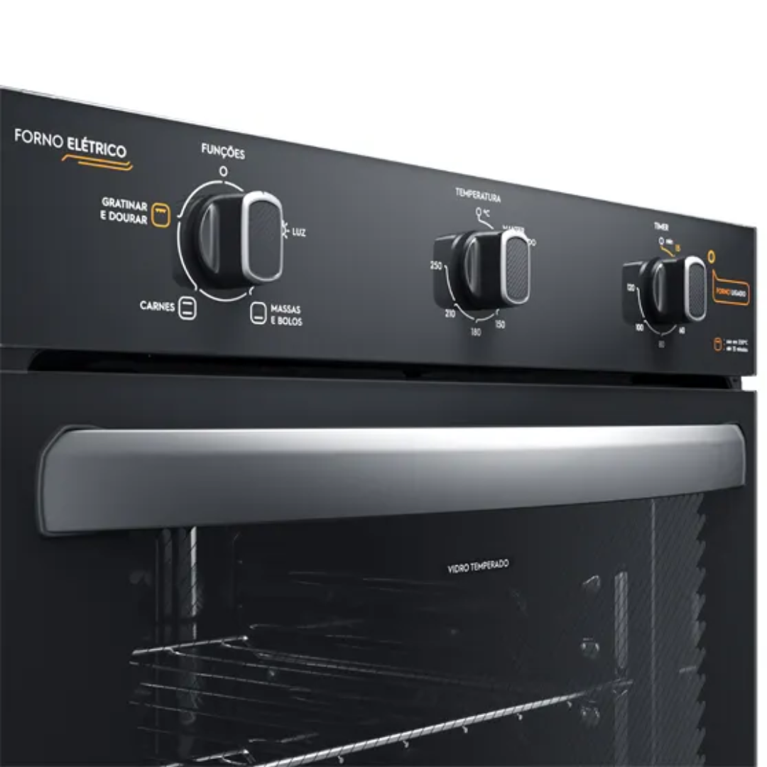 Kit Continental de Embutir Forno Elétrico 80L + Micro-ondas 27L Preto 220V