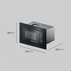 Kit Continental de Embutir Forno Elétrico 80L + Micro-ondas 27L Preto 220V