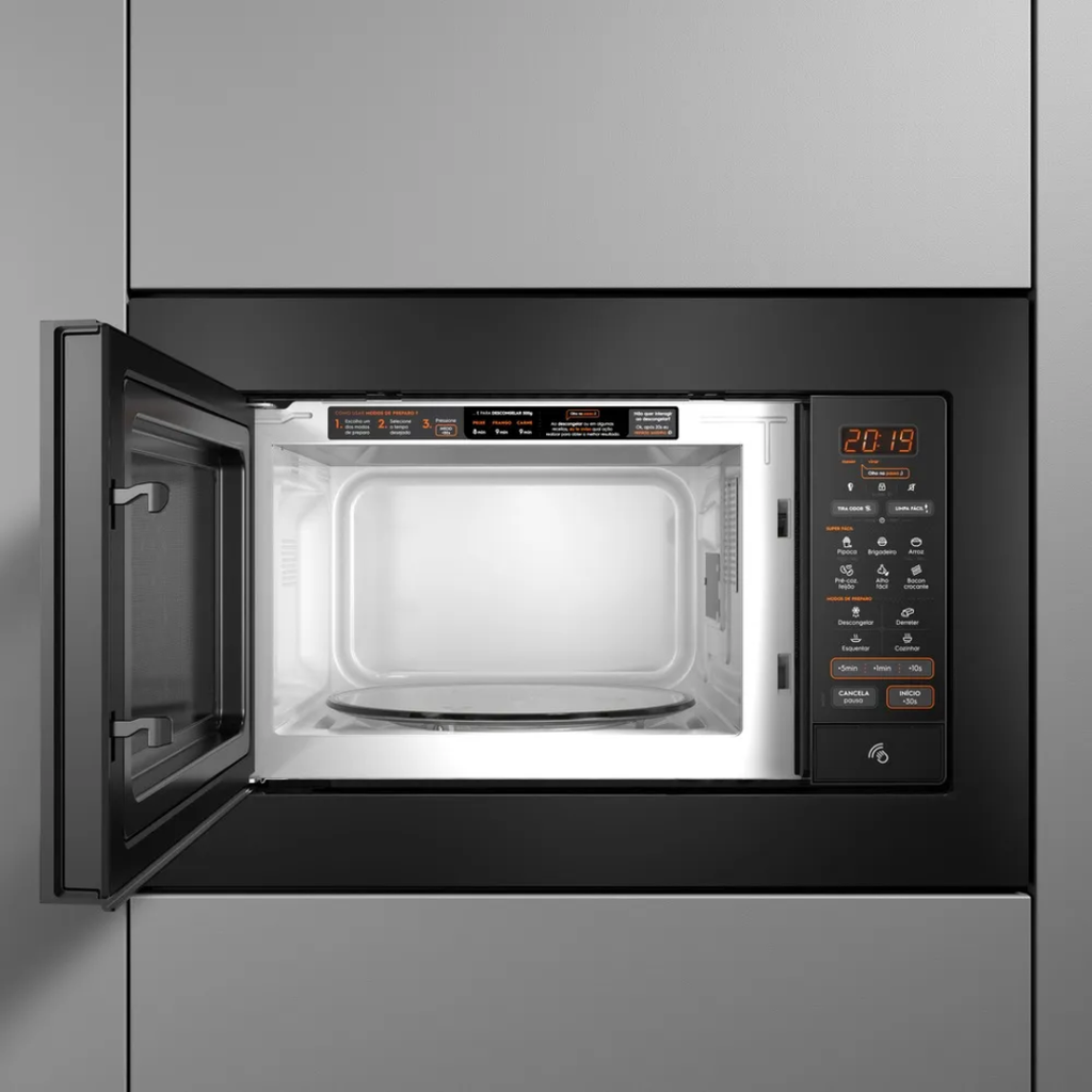 Kit Continental de Embutir Forno Elétrico 80L + Micro-ondas 27L Preto 220V