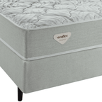 Conjunto Cama Box Luno Casal Ecoflex 138x888x61cm Molas Ensacadas PWS Prata