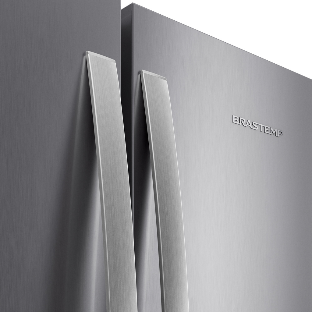 Refrigerador Brastemp 544L BRH85M French Door Inverter Água e Gelo na Porta Cor Inox 220V