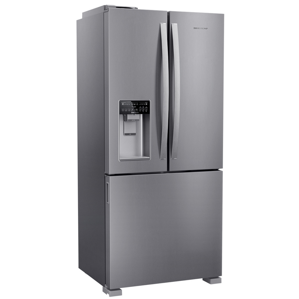 Refrigerador Brastemp 544L BRH85M French Door Inverter Água e Gelo na Porta Cor Inox 220V