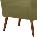 Poltrona La Paz 78cm Konfort Pés Palito Castanho Veludo Verde Oliva