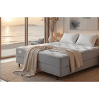 Conjunto Cama Box Blend Casal Ecoflex 128x188x56cm Molas Ensacadas Wide PZ3 Prata