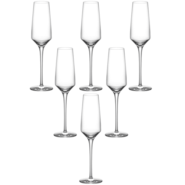 Jogo de 6 Taças para Champanhe Full-Fit Eleganza em Cristal Ecológico 188ml