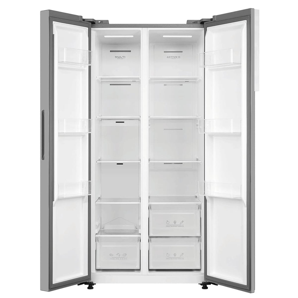 Refrigerador Midea 442L Side By Side Inverter Maxi Freezer Inox 220V