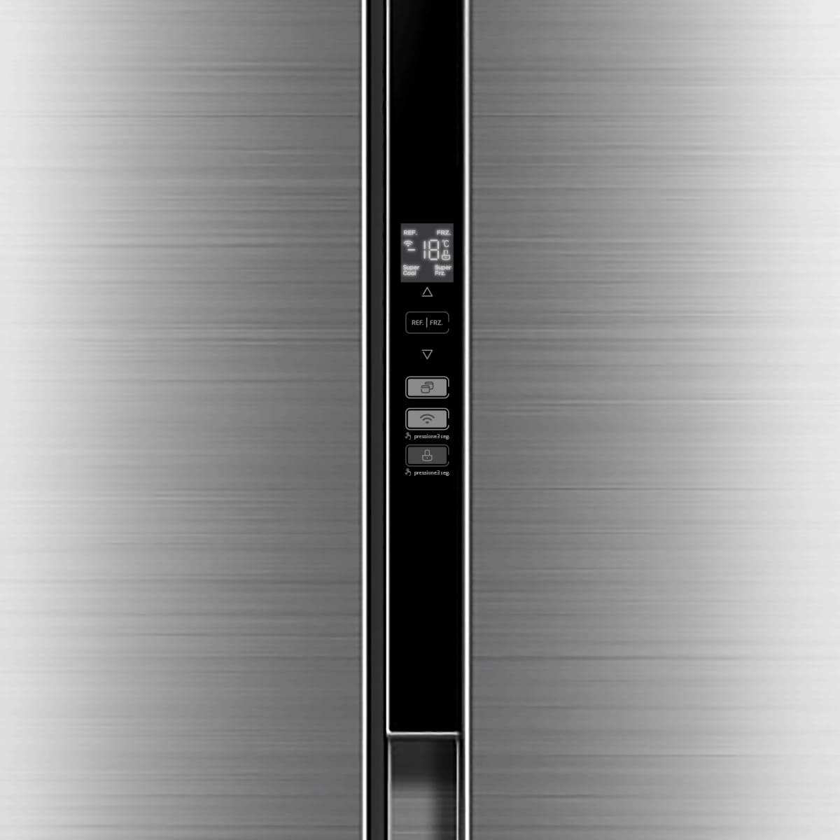 Refrigerador Midea 442L Side By Side Inverter Maxi Freezer Inox 220V