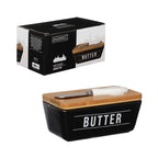 Manteigueira de Porcelana Etilux Manhattan  400ml Preto