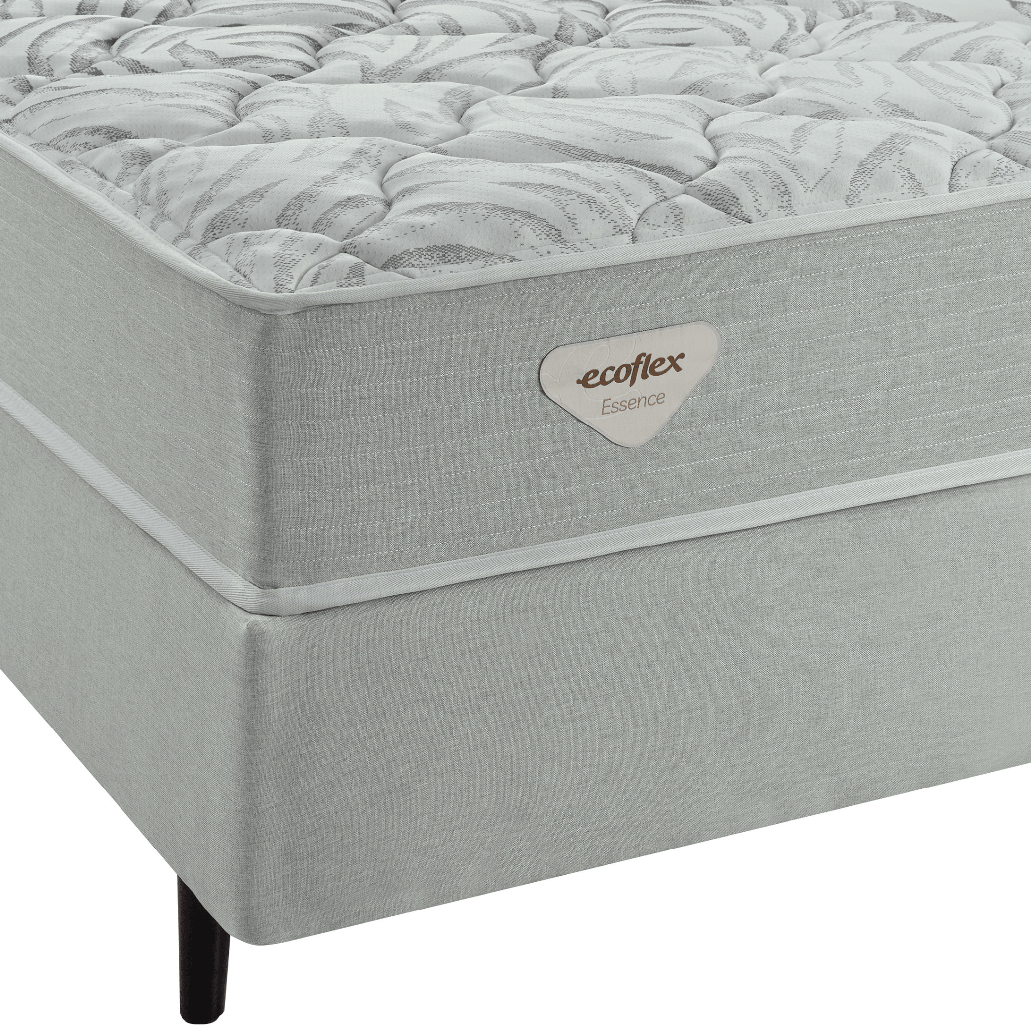 Conjunto Cama Box Luno Queen Ecoflex 158x198x61cm Molas Ensacadas PWS Prata