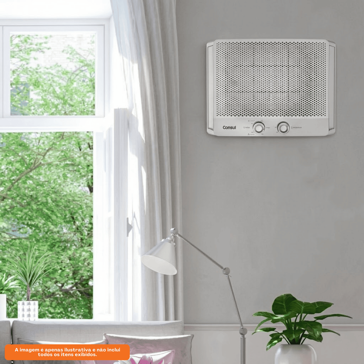 Ar-Condicionado Janela Consul 7500 BTUs Frio CCB07GB Branco 220V