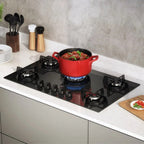 Cooktop à Gás Electrolux 5 Bocas Tripla Chama KE5TP Vidro Preto Bivolt