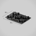 Cooktop à Gás Electrolux 5 Bocas GV75P Pro Séries Tripla Chama Vidro Preto Bivolt
