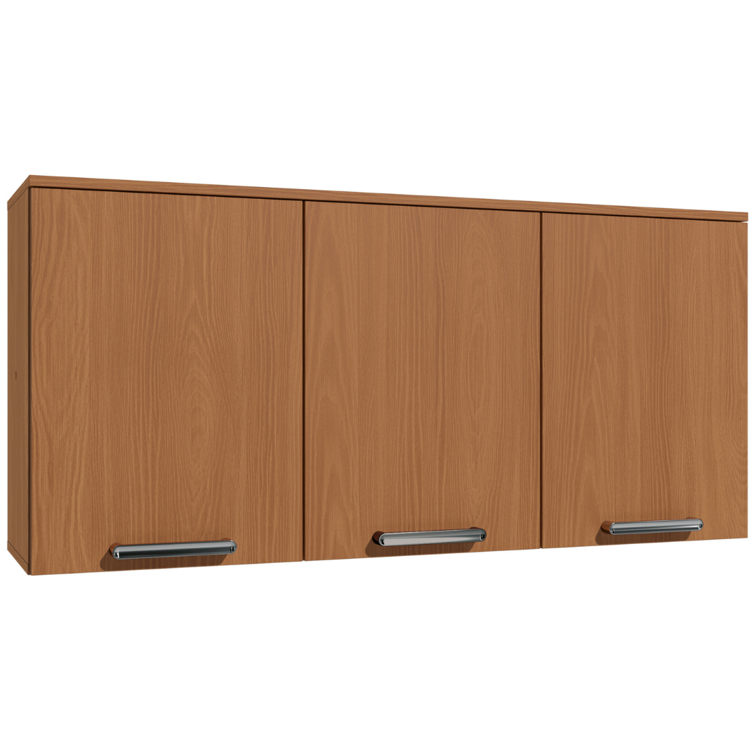 Armário Aéreo de Cozinha Linna Kappesberg 3 Portas 120cm Canela