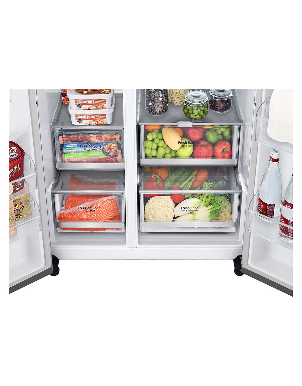 Refrigerador LG 598L Side By Side InstaView UVNano Inverter Inox 220V