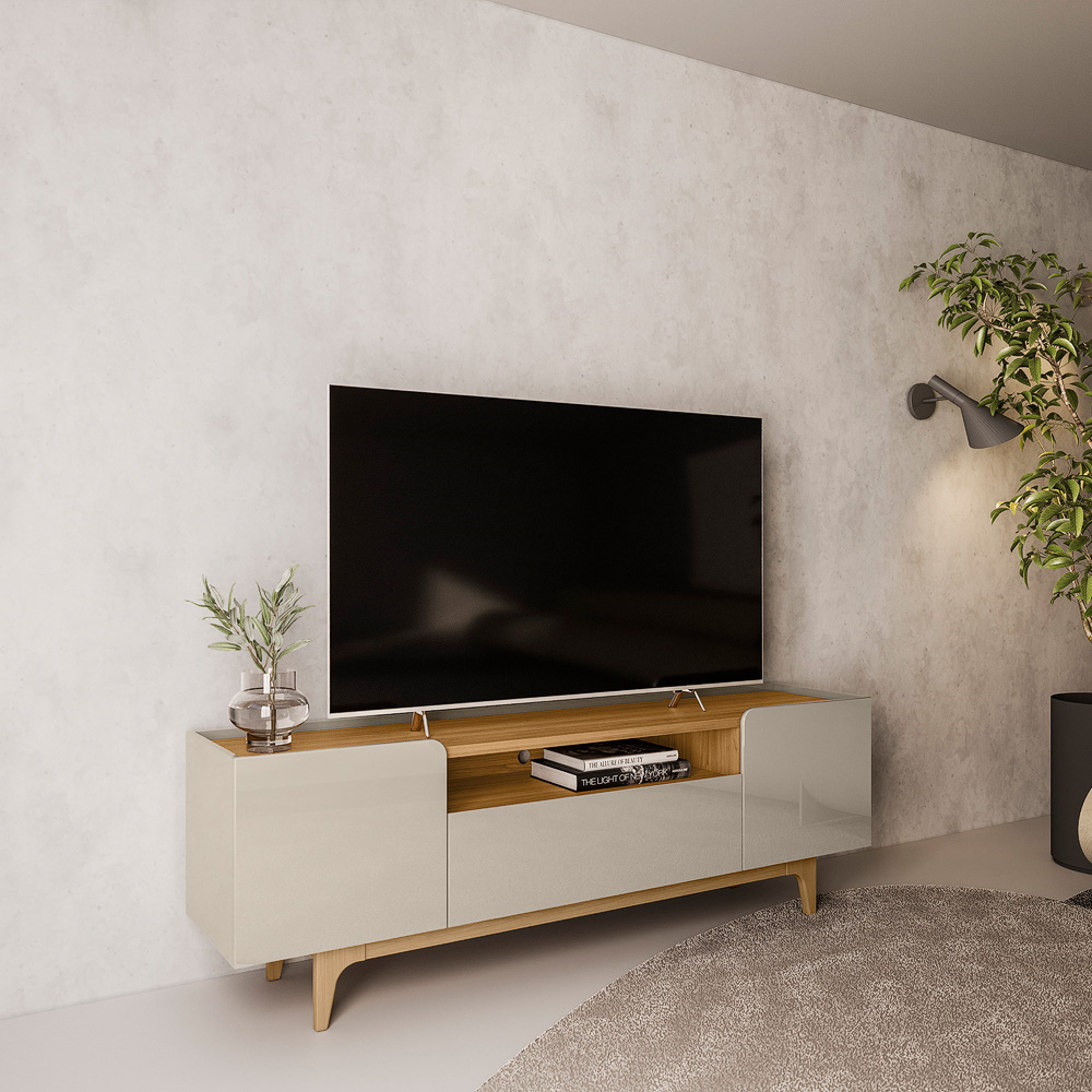 Rack Orlando Linea 180cm  Tauari e Off White