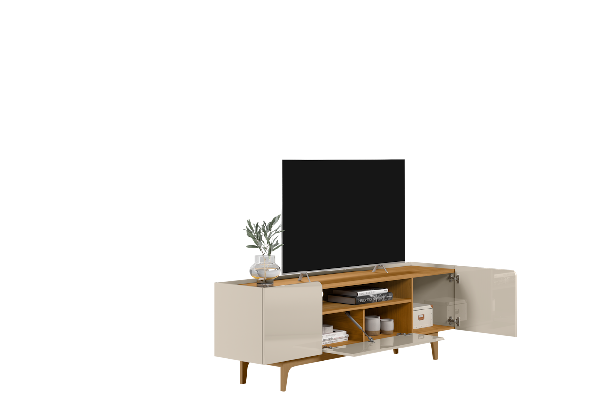 Rack Orlando Linea 180cm  Tauari e Off White