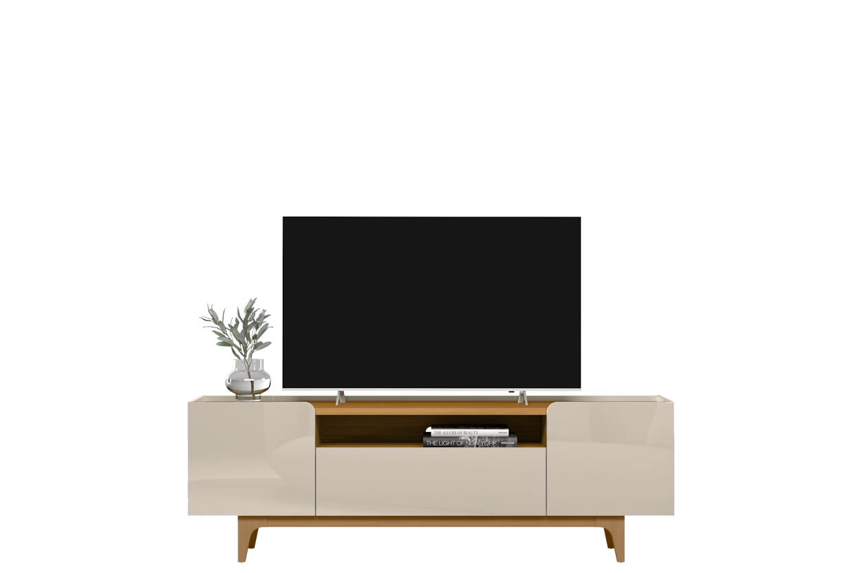 Rack Orlando Linea 180cm  Tauari e Off White