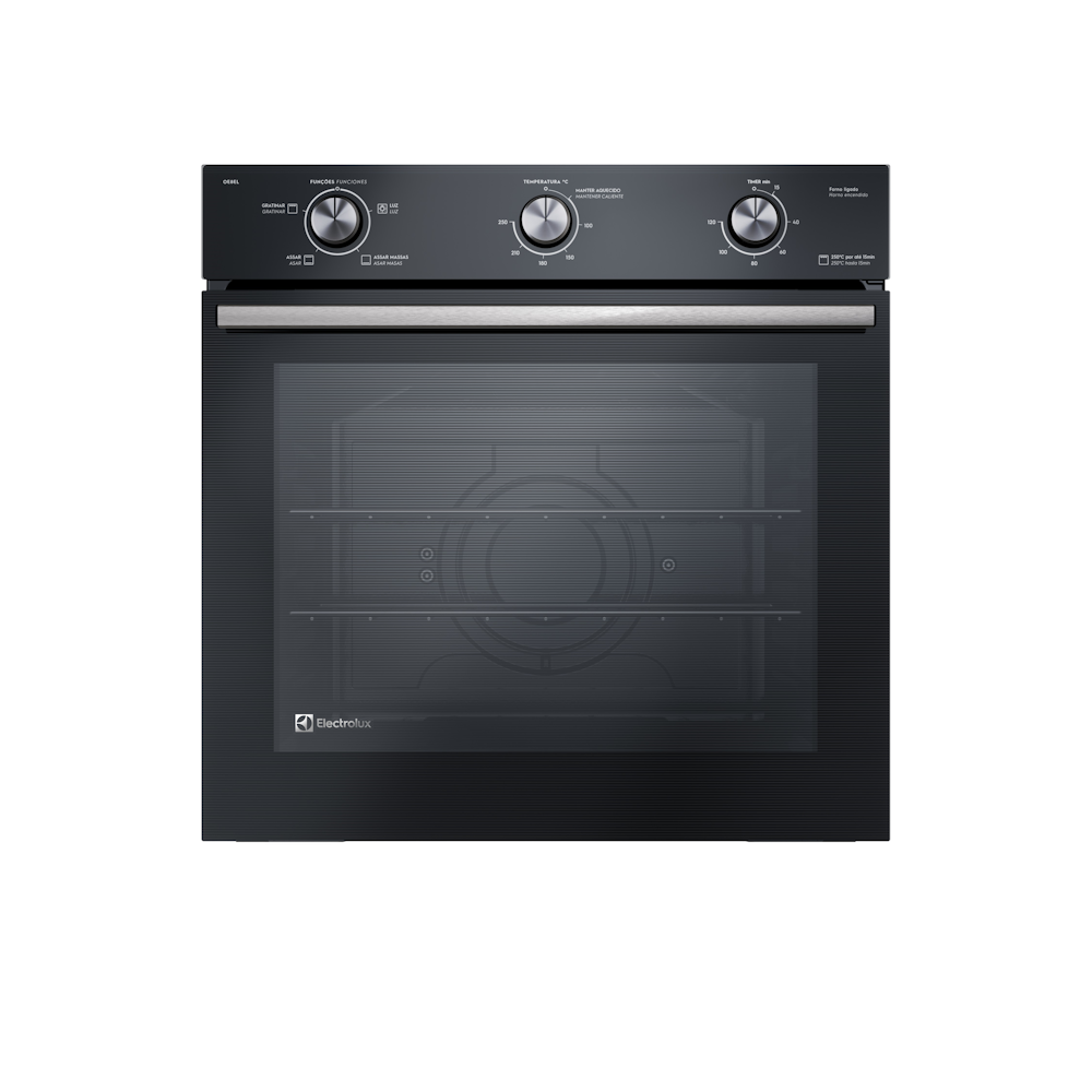 Forno de Embutir Elétrico Electrolux 80L OE8EL Efficient com PerfectCook Preto 220V