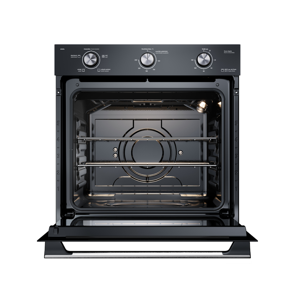 Forno de Embutir Elétrico Electrolux 80L OE8EL Efficient com PerfectCook Preto 220V
