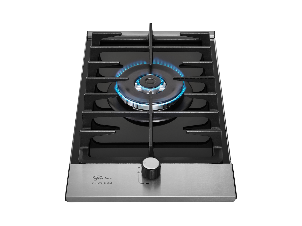 Cooktop a Gás Fischer 1 Boca Platinium Trempe em Ferro Fundido Bivolt