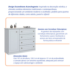 Cômoda Americana Henn 4 Gavetas 1 Porta Branco HP