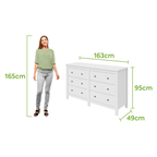Cômoda Maggiore Lopas 6 Gavetas 162cm Branco