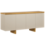 Balcão Buffet Süd Imcal 180cm 4 Portas 1 Gaveta Off White e Cinamomo