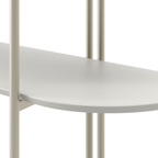 Estante Enya Província 180x195cm 5 Prateleiras Off White e Champanhe