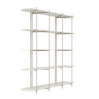 Estante Enya Província 180x195cm 5 Prateleiras Off White e Champanhe