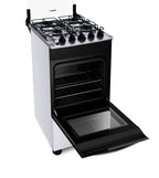 Fogão 4 Bocas Brastemp BFO4NBB Piso Duas Prateleiras com Alturas Ajustáveis Branco Bivolt
