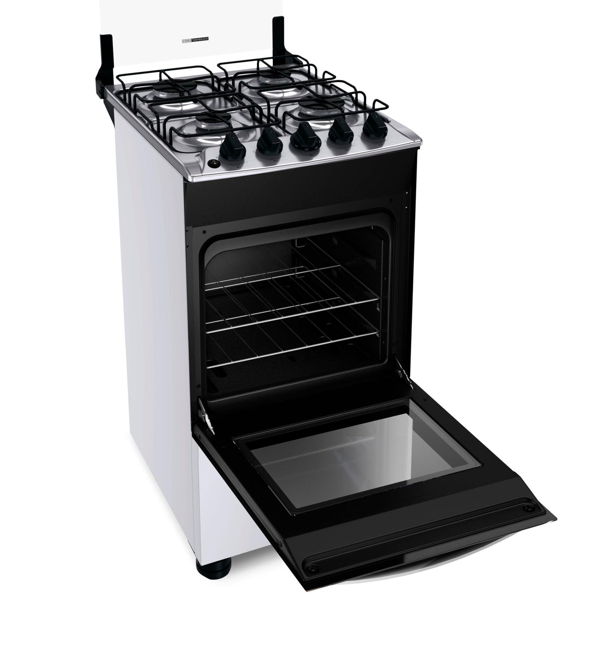Fogão 4 Bocas Brastemp BFO4NBB Piso Duas Prateleiras com Alturas Ajustáveis Branco Bivolt