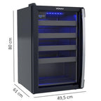 Adega Venax 24 Garrafas Piubella  Porta Invertida 19928 Preto 220V