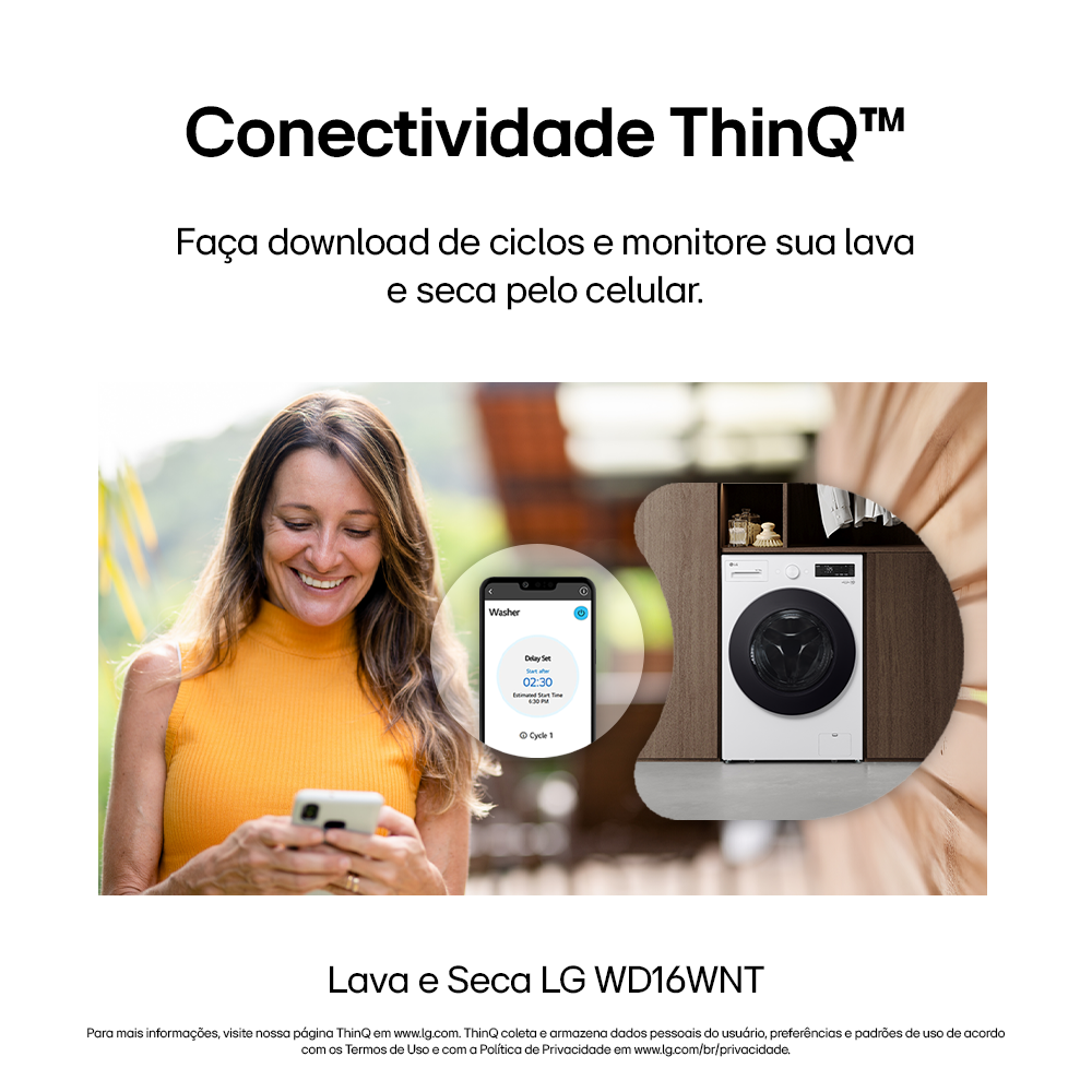 Lava e Seca Smart LG 16KG AI DD Branco 220V