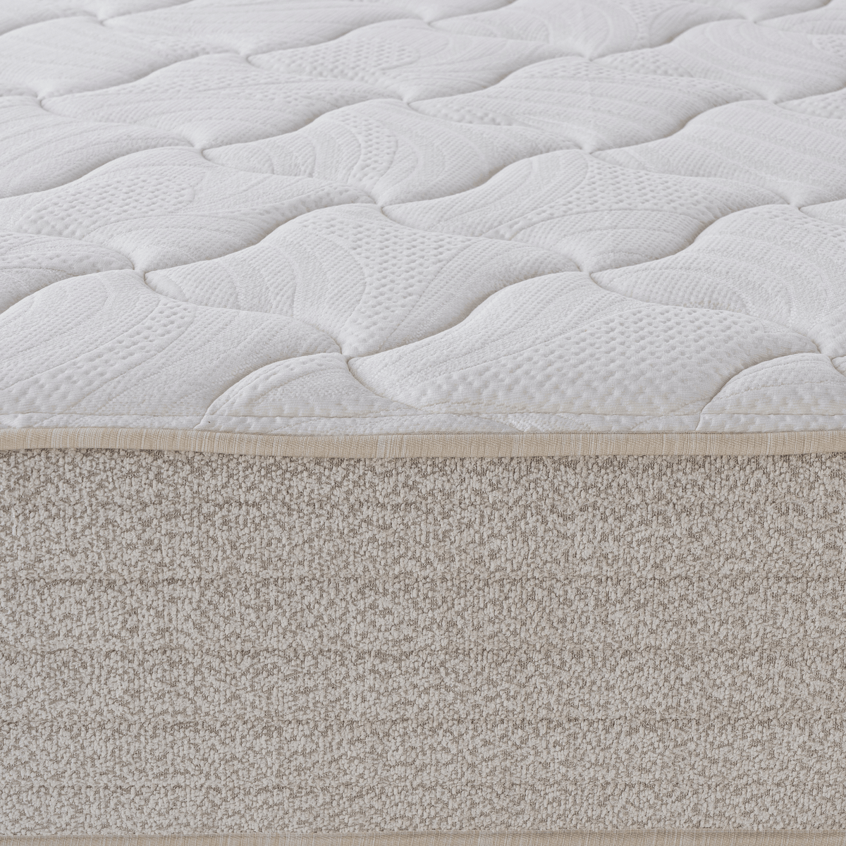Conjunto Cama Box Multi Suportt Casal Ecoflex 138x188x57cm Miracoil Bouclê Bege