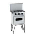 Fogão à Gás Portátil 2 Bocas Gemini com Tampa de Metal Branco 220V