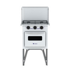 Fogão à Gás Portátil 2 Bocas Gemini com Tampa de Metal Branco 220V