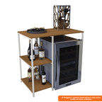 Bancada Industrial LI044 Kappesberg 90cm Prateleiras Canela e Branco