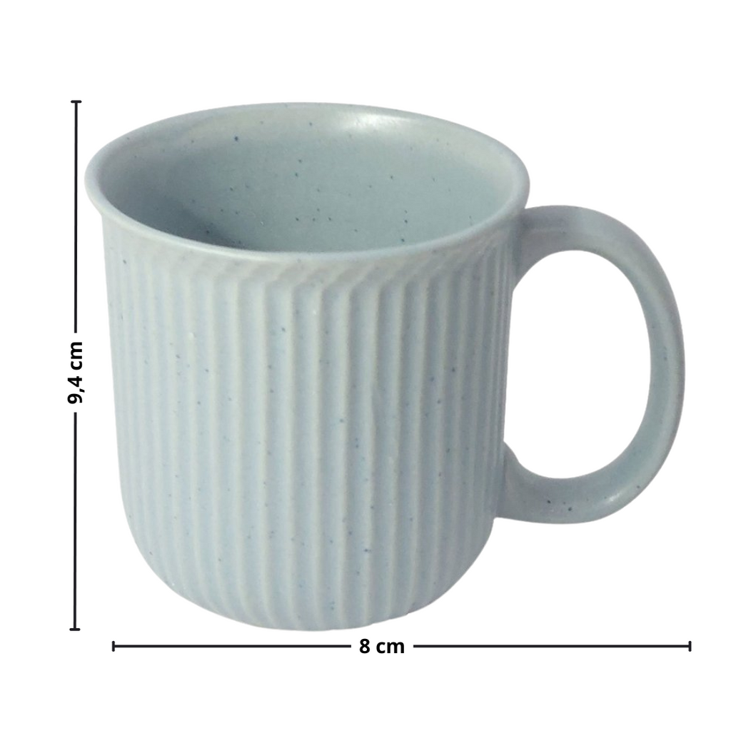 Caneca em Cerâmica Welling Full-Fit 340ml Cinza