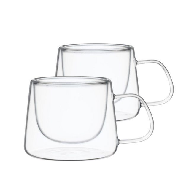 Conjunto 2 Canecas  De Vidro Etilux Parede Dupla Oslo 200ml